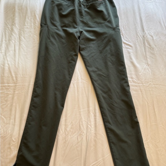 Figs Olive Green Scrub Pants Drawstring Waist - Picture 5 of 7